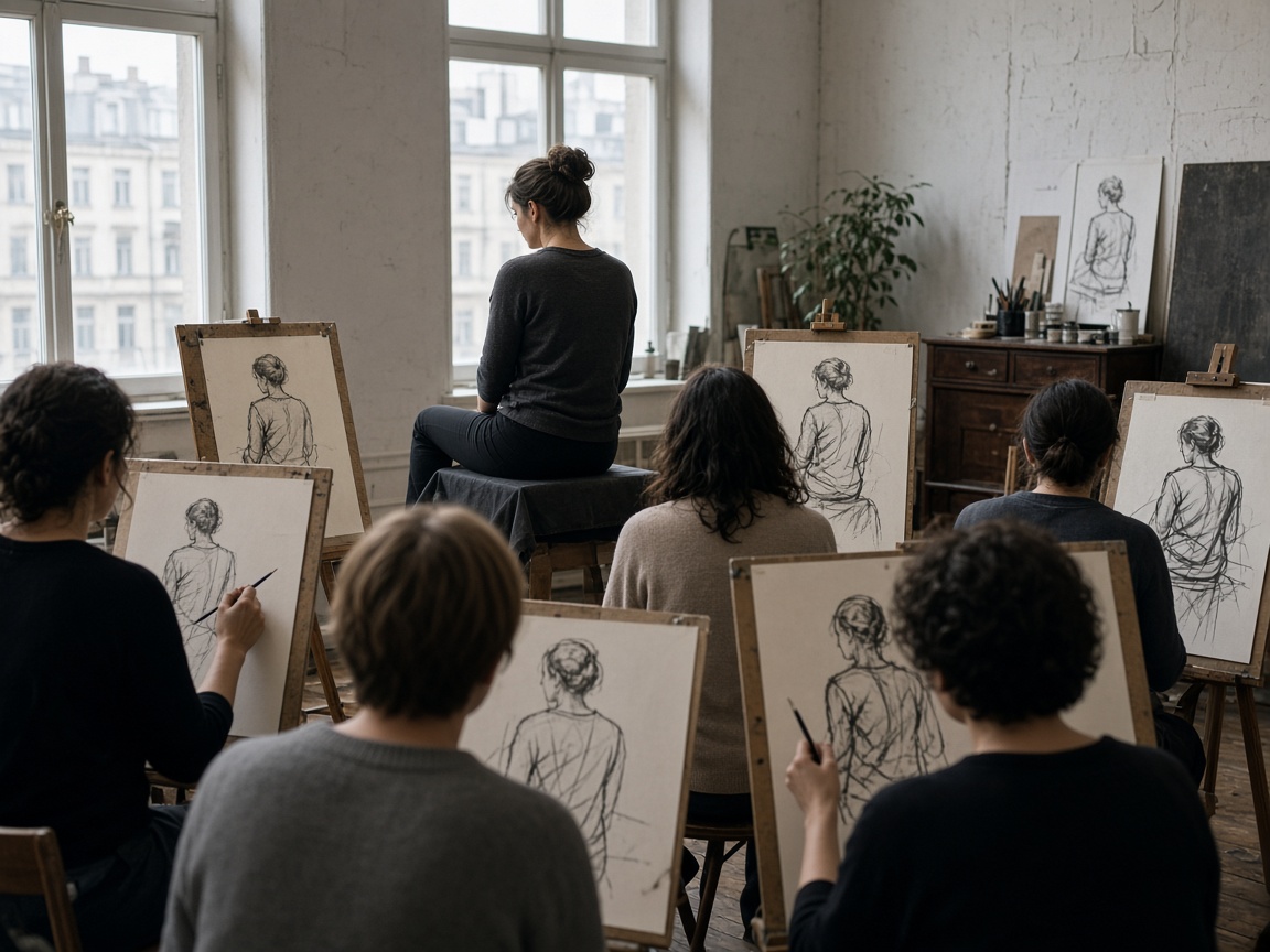 Figure sessions at Warmstream Art Studio